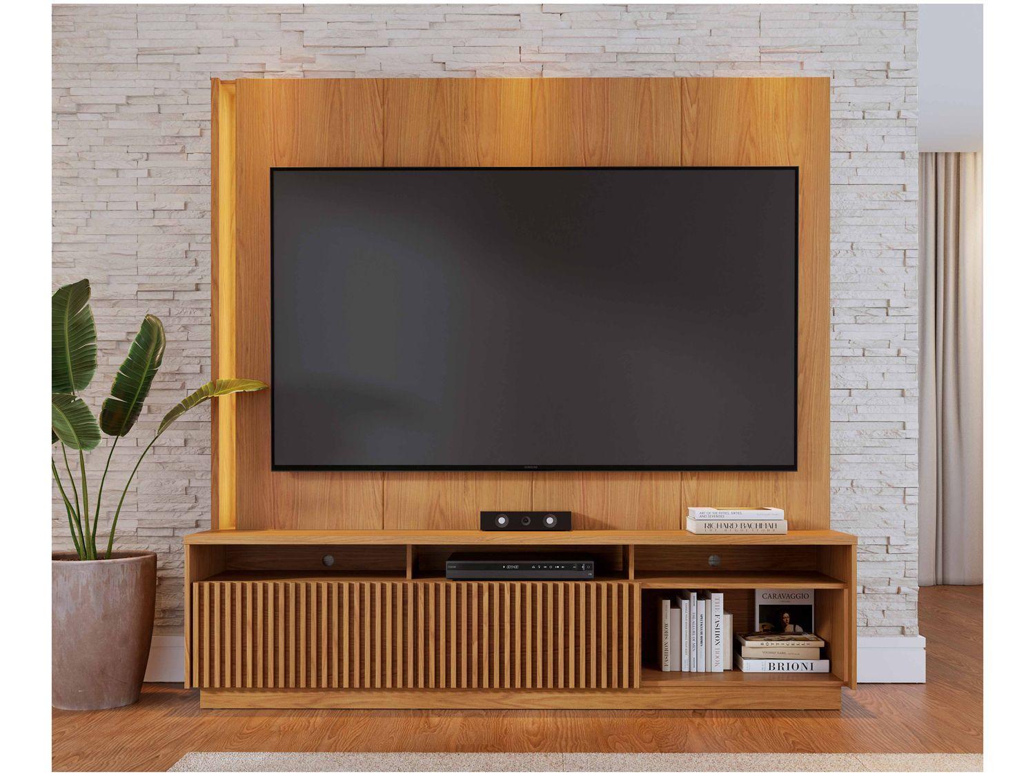 Estante Home para TV até 75" 2 Portas Colibri Jordão