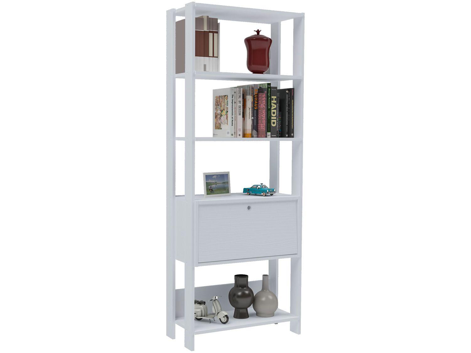 Estante para Livros 1 Porta 4 Prateleiras
