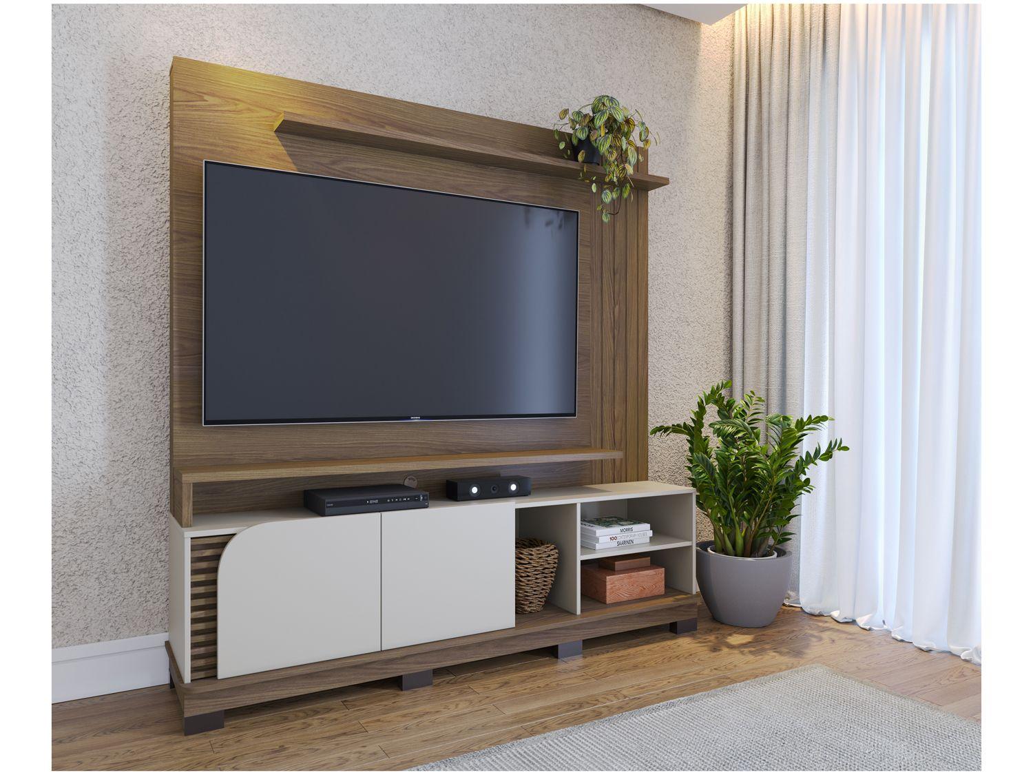 Estante para TV até 75" 2 Portas Colibri Jurerê