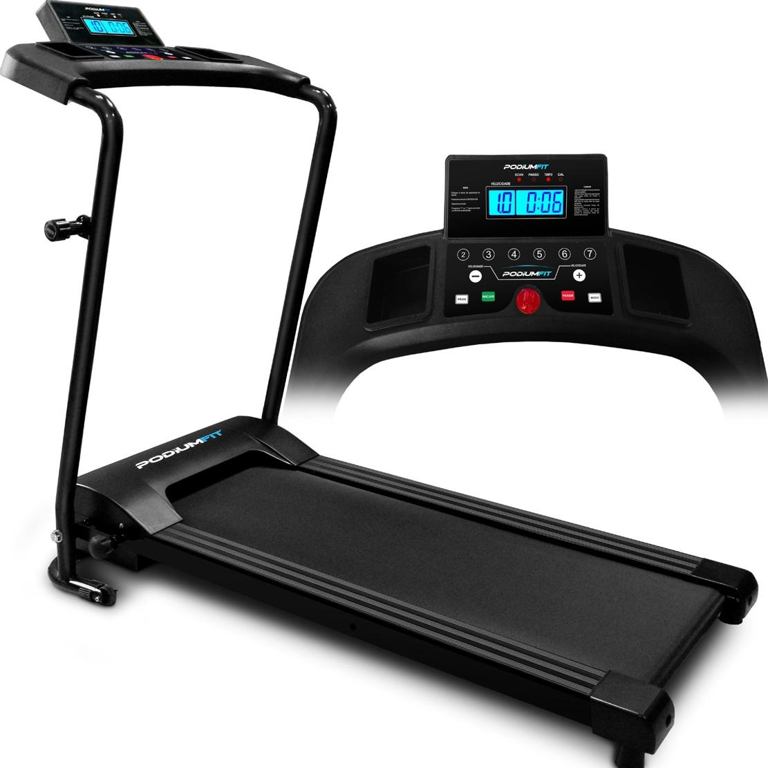 Esteira Elétrica Podiumfit X100 / 12progs / Dobravel / 220v - Esteira ...