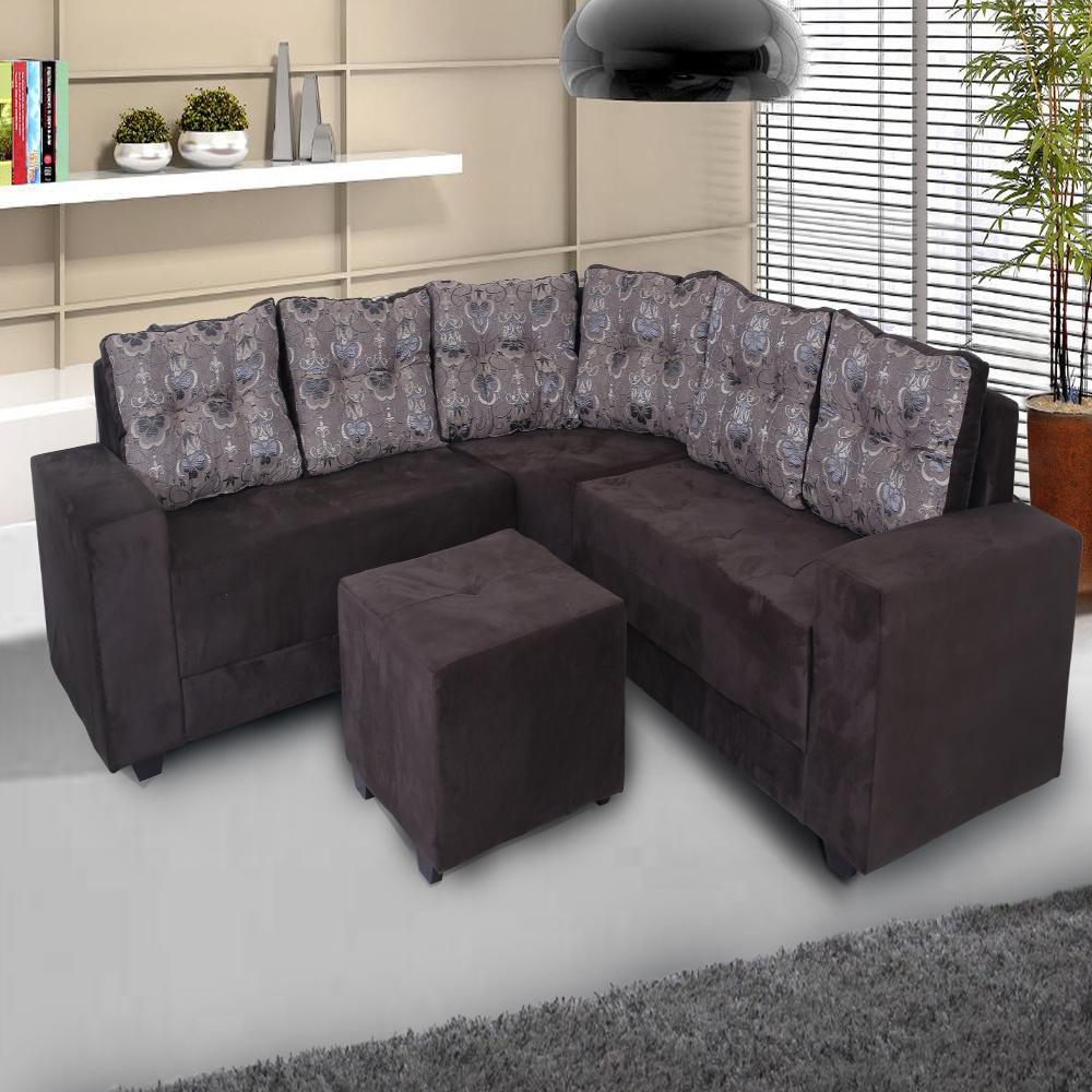 Estofado de Canto Estofados Sudoeste São Marcos 3x2 Lugares Sofá de