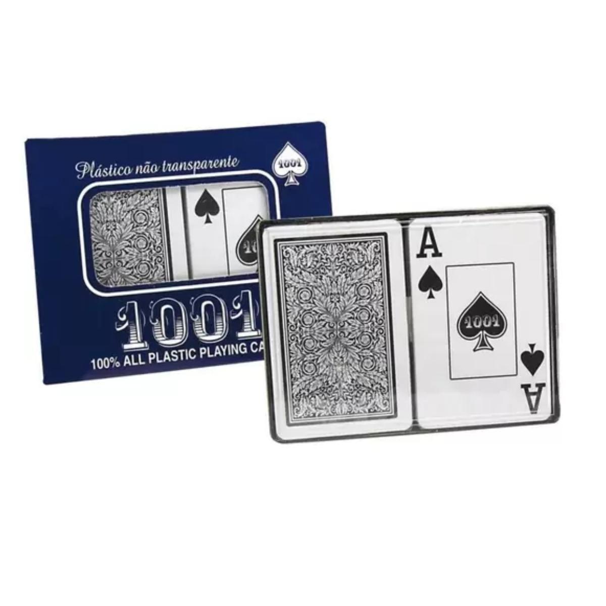 Imagem de Estojo 2 Jogos Baralho Cartas Truco Tranca Poker Buraco Pife