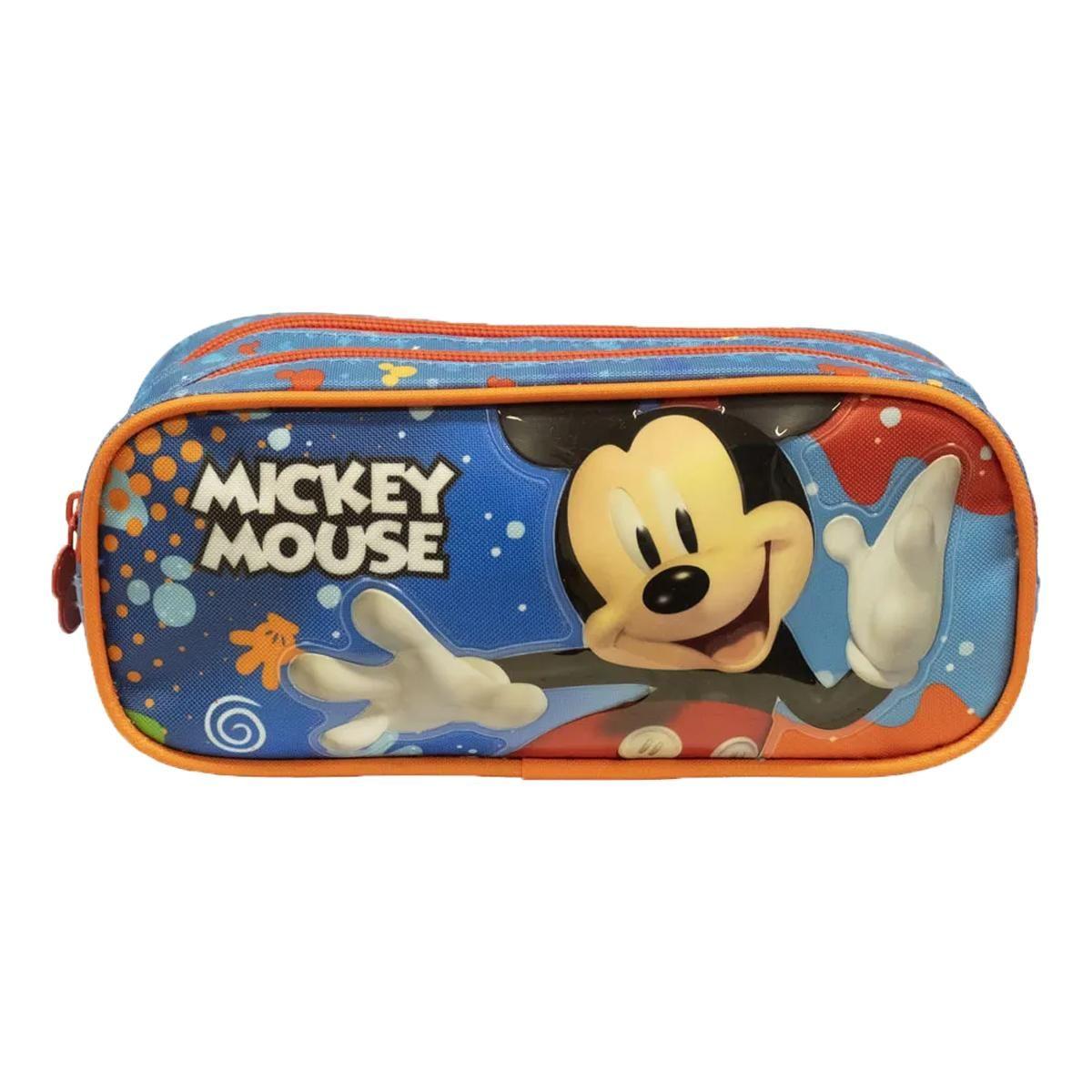 Imagem de Estojo Escolar Menino 2 Bolsos Mickey Mouse Disney 10515