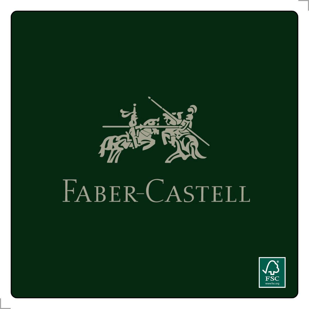 Imagem de Estojo Lapis de Cor 50 Cores Faber Castell para Artes Desenho Escolar Pintar Folhas Escuras