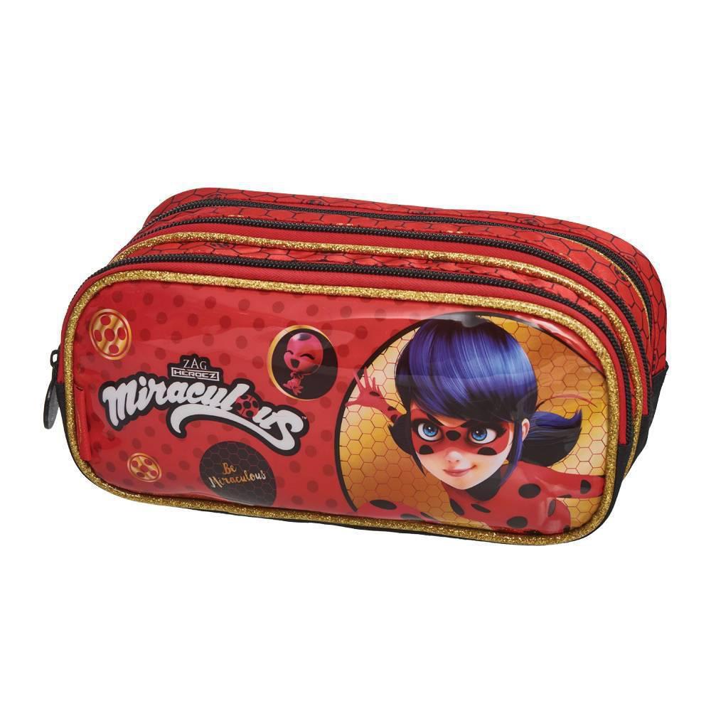 Estojo Triplo Infantil Be Miraculous Ladybug Pacific 966N15 - Estojo escolar - Magazine Luiza Estojo Triplo Infantil Be Miraculous Ladybug Pacific 966N15 - Estojo escolar - Magazine Luiza