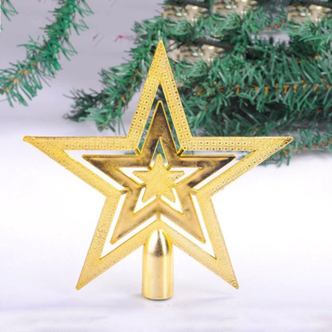 Estrela Ponteira Dourada 17cm Enfeite Árvore De Natal Natalino - Imp -  Ponteira para Árvore de Natal - Magazine Luiza