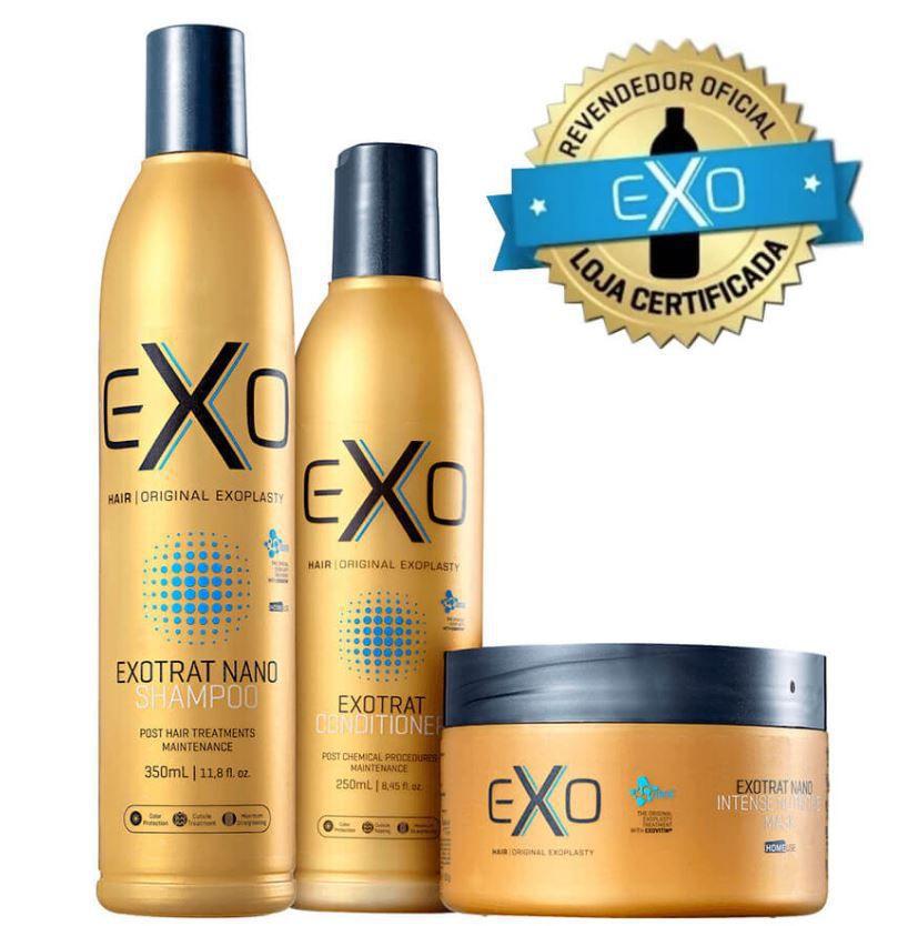 Exo Hair Exotrat Nano Kit De Manutencao Pos Progressiva E Tinturas Capilares Kit De Tratamento Para Cabelos Magazine Luiza