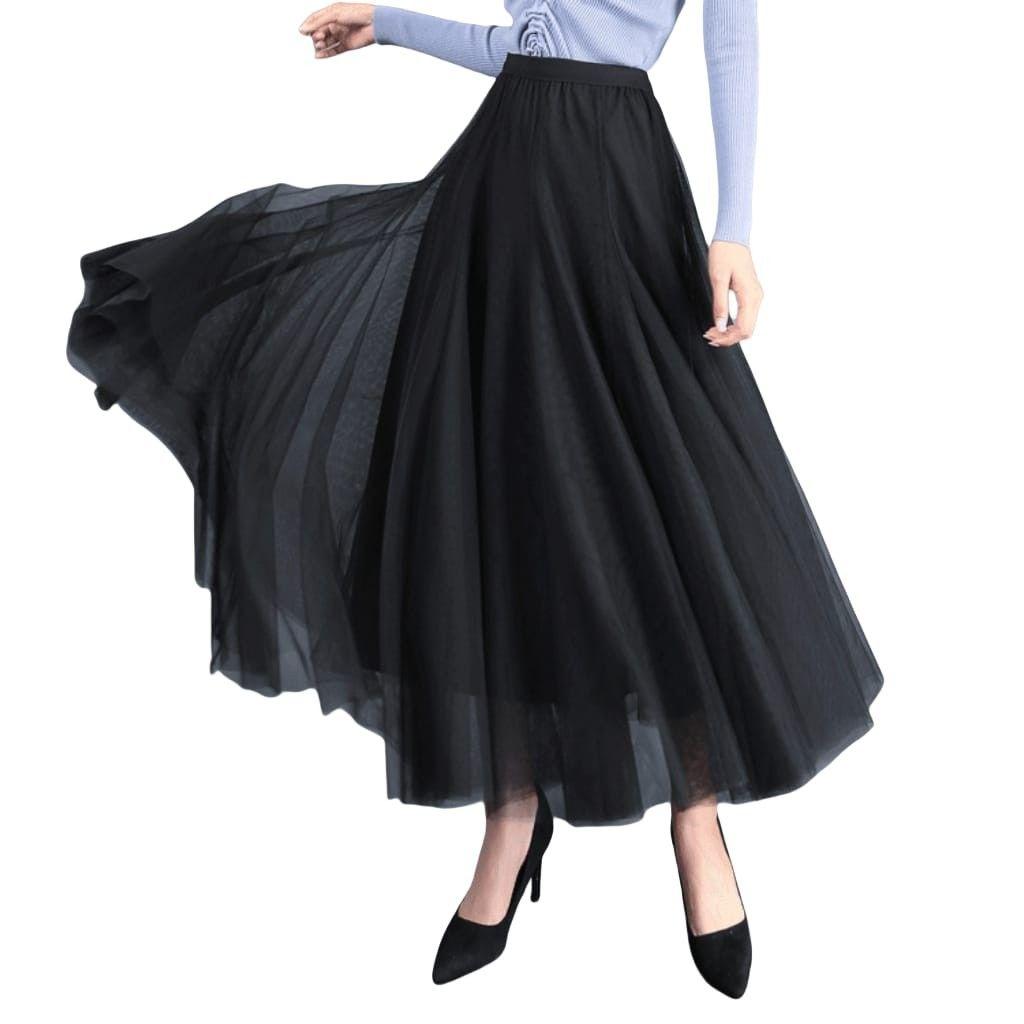 Princesa Saias De Tule Longa F3721-Saia Feminina Midi Longa Tule