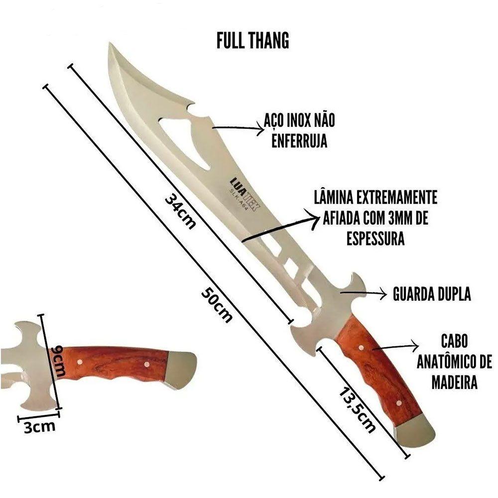Faca Medieval Tática Rambo Colecionador Full Tang Slk-A64 - LUATEK
