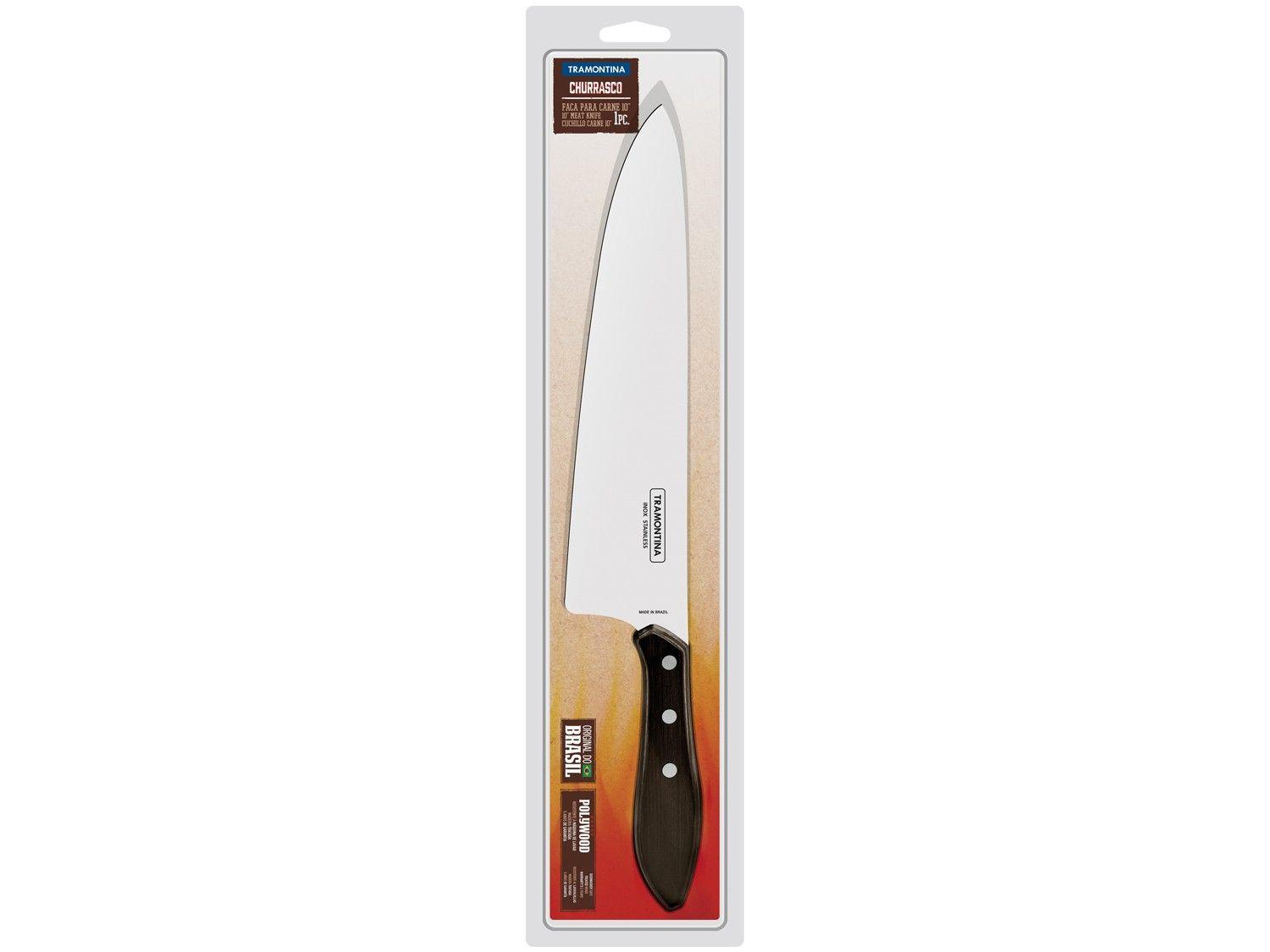 Faca para Carne Tramontina Inox 10” Polywood