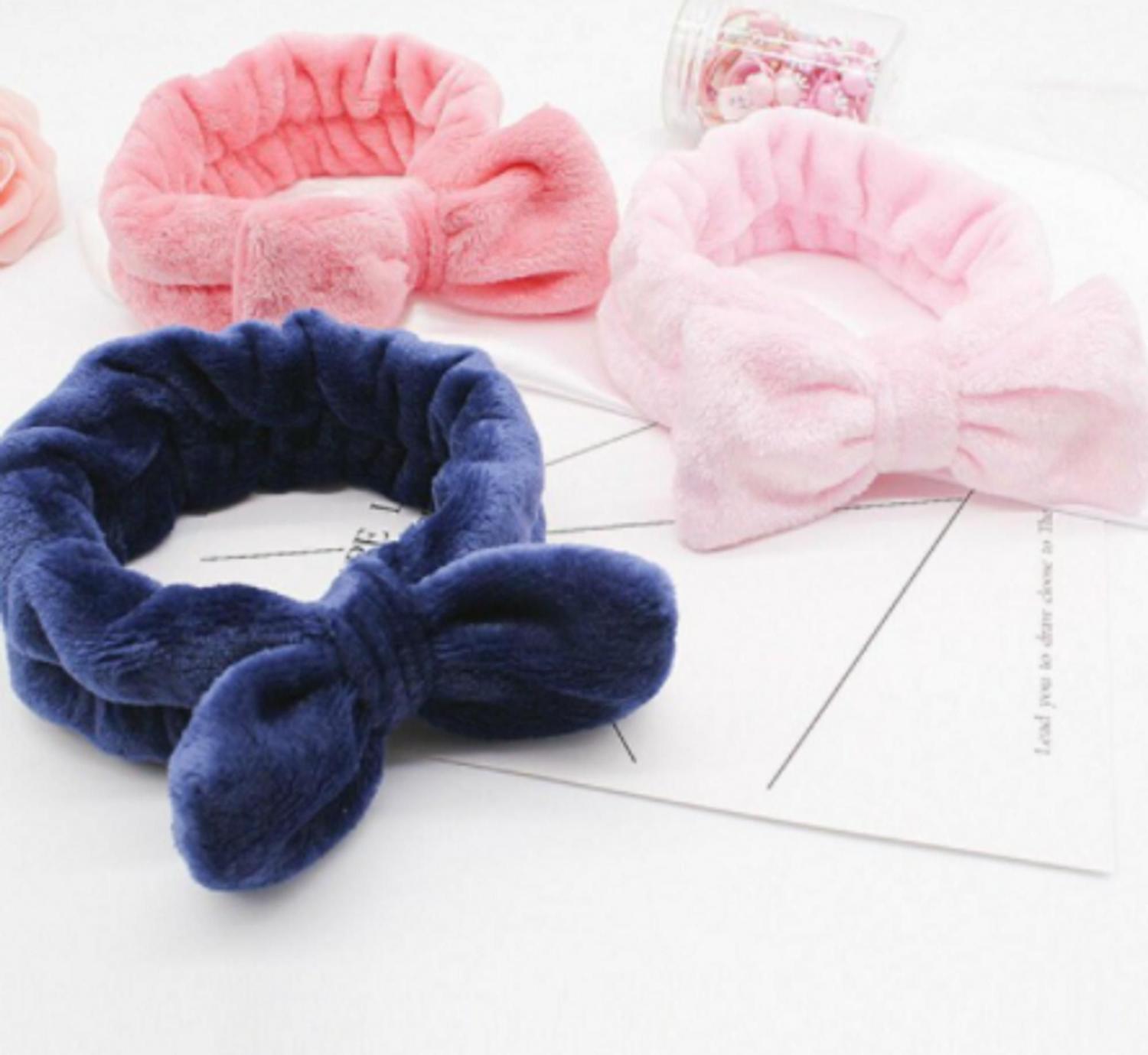 Imagem de Faixa com laço /Tiara Para Cabelo com Padrão de lisa para Maquiagem