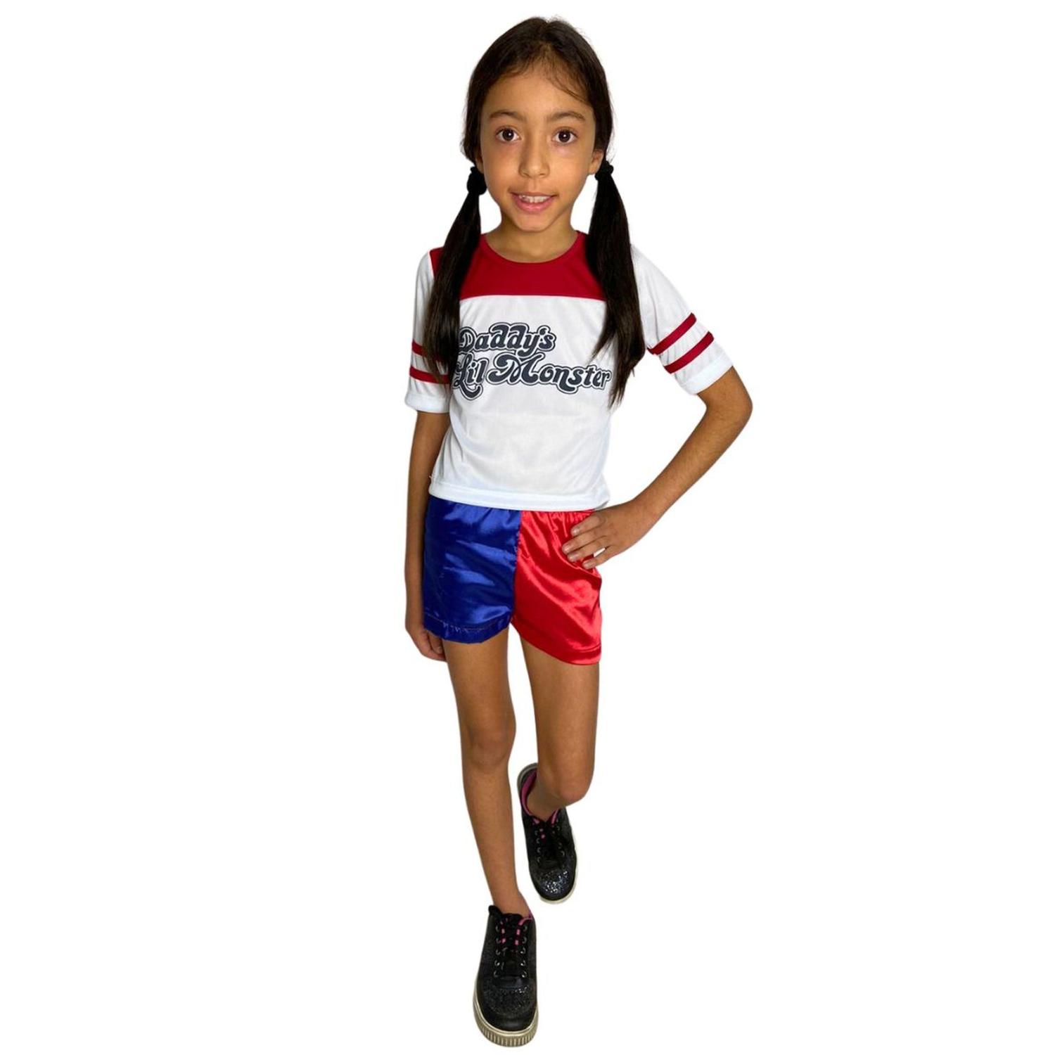 Fantasia Arlequina Short Infantil