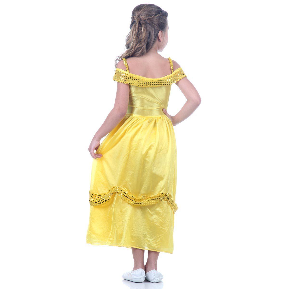 vestido bela disney
