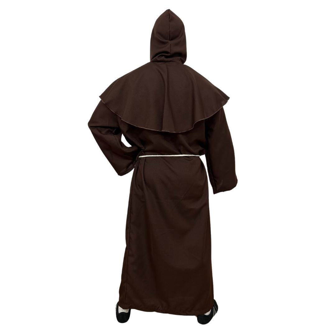 Imagem de Fantasia Frei Frade Monge Padre Medieval Luxo Masculina