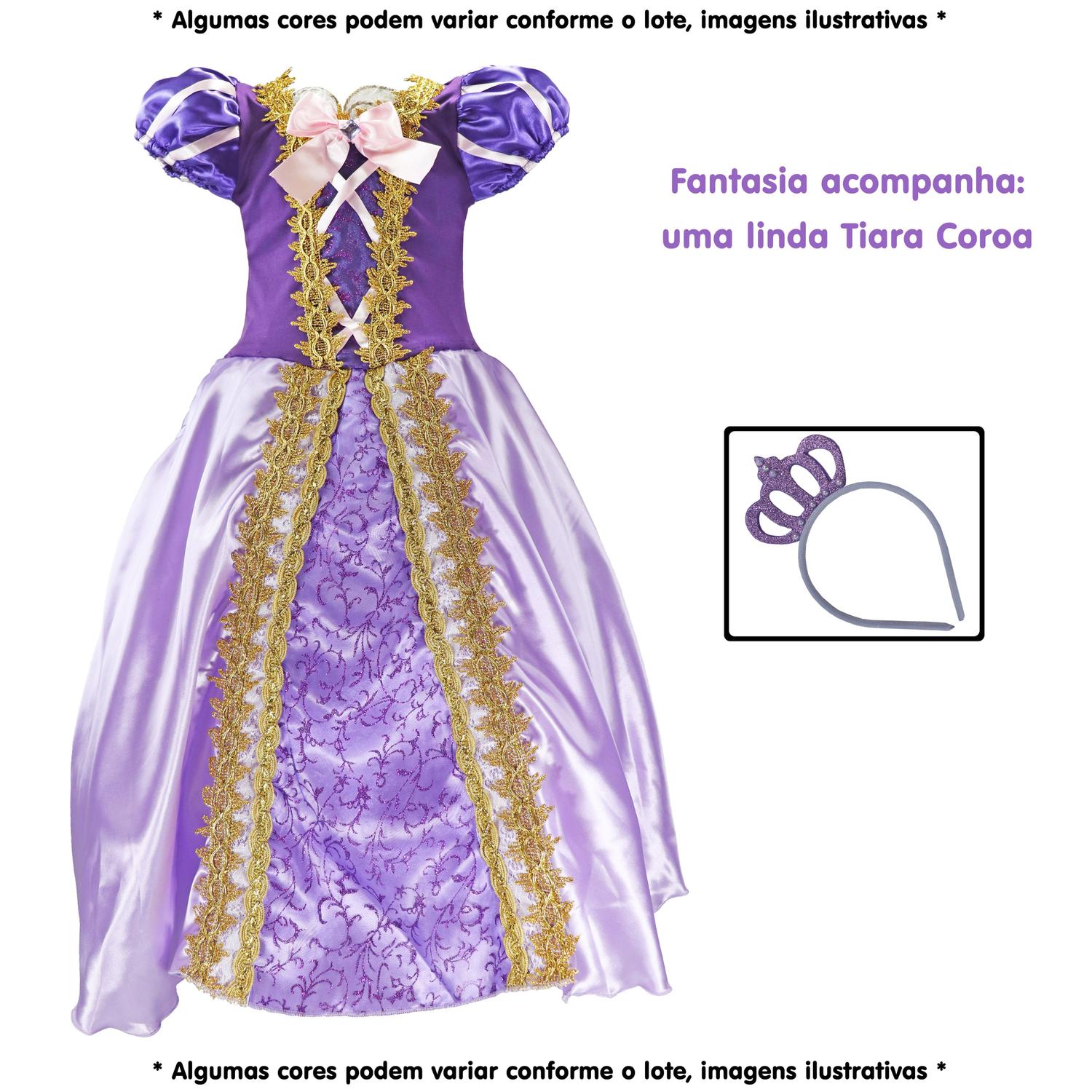fantasia rapunzel luxo