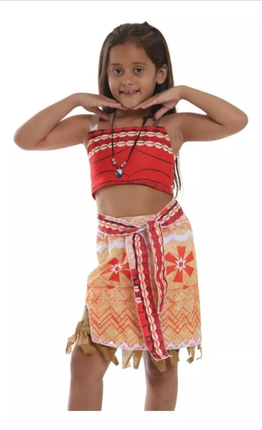 Roupa Infantil Fantasia Aniversário Moana