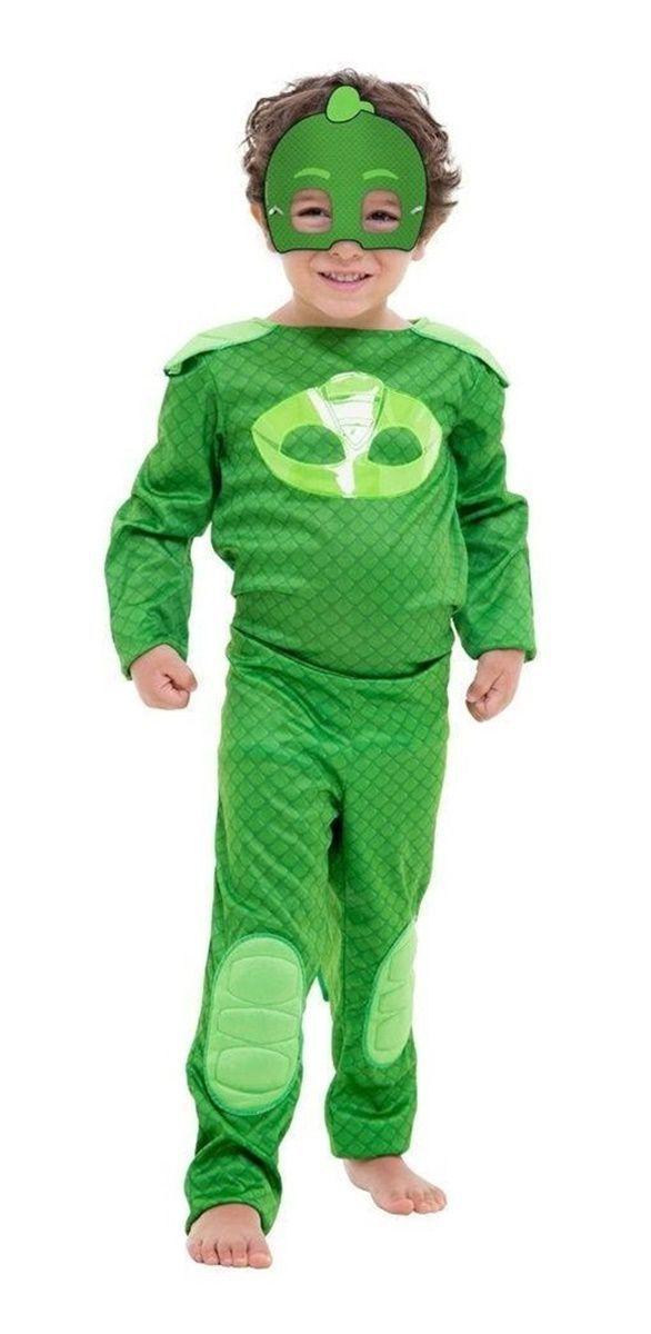Fantasia Lagartixo Pj Masks Infantil Roupa Original Disney Manga Longa ...