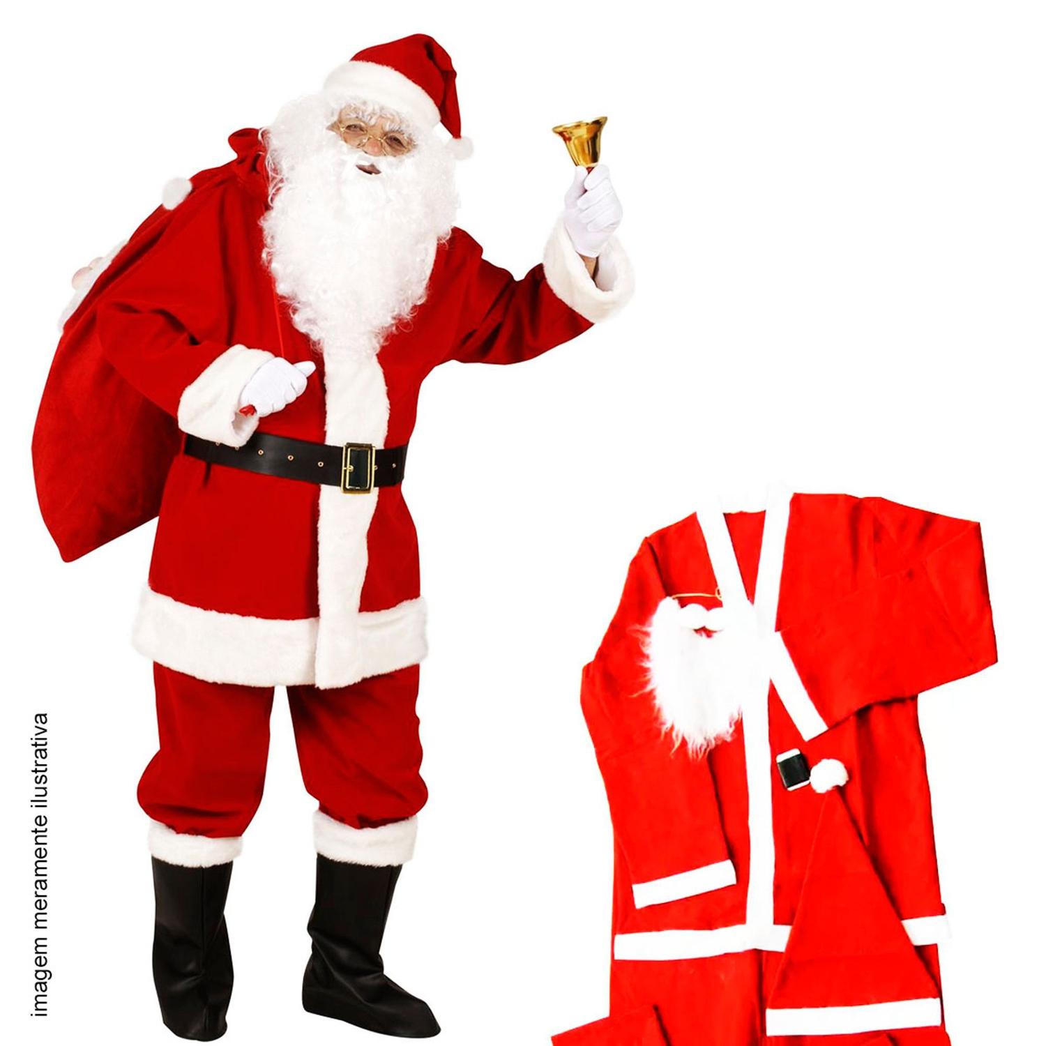 Fantasia Papai Noel Tamanho Universal Adulto Completa Tipo Cetim Roupa Natalina Gorro de Natal - Fantasia de papai noel - Fantasia - Magazine Luiza Fantasia Papai Noel Tamanho Universal Adulto Completa Tipo Cetim Roupa Natalina Gorro de Natal - Fantasia de papai noel - Fantasia - Magazine Luiza