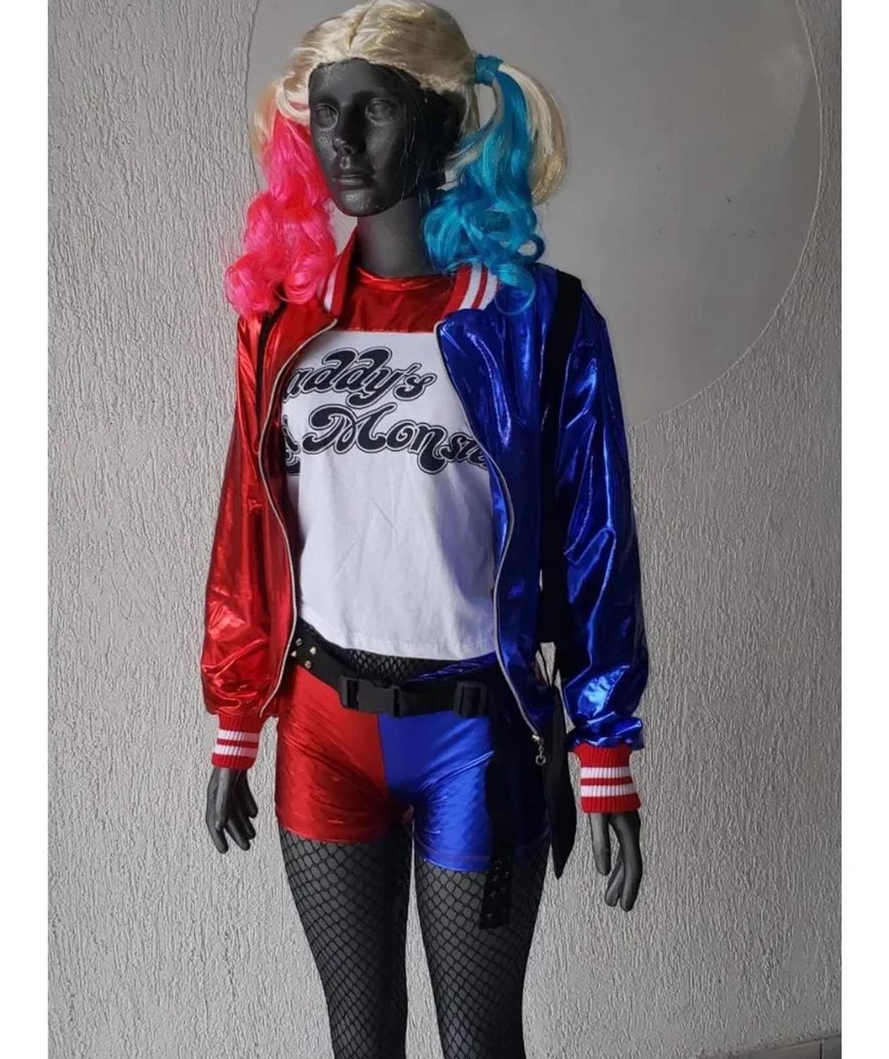 Fantasia Adulto Arlequina Harley Quinn Spandex