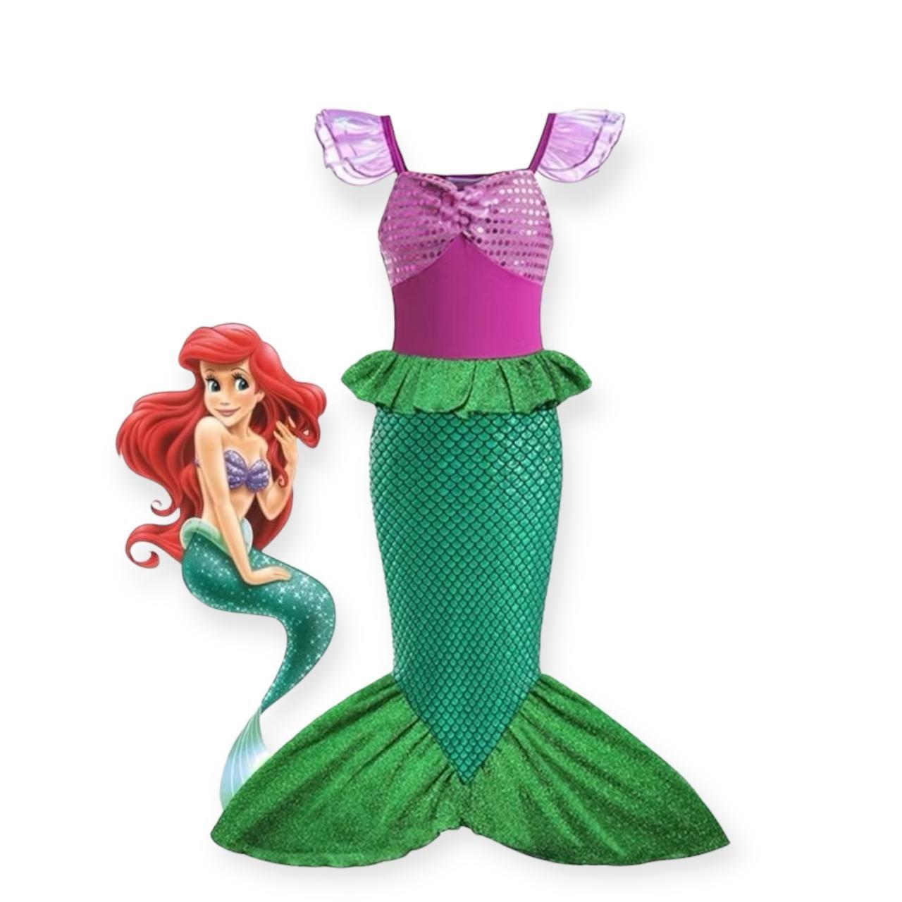 aniversário roupa pequena sereia infantil