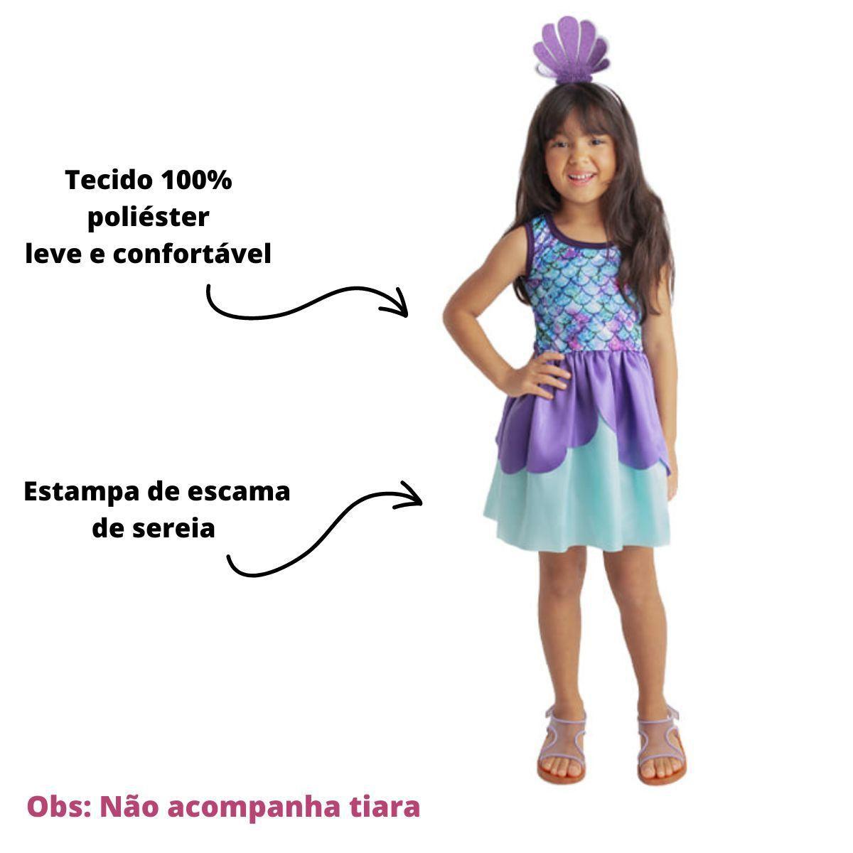 Roupa sereia infantil fantasia sereia