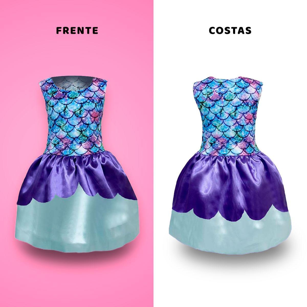 Fantasia Sereia Ariel Infantil