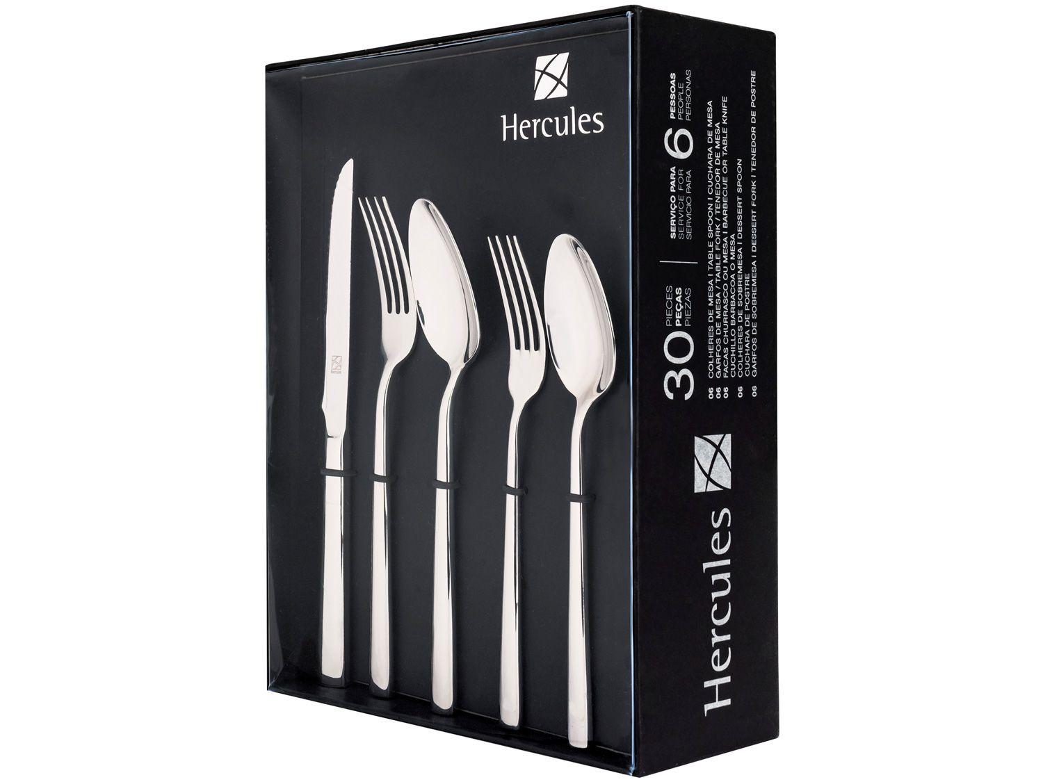 Faqueiro Hércules Inox 30 Peças Mykonos
