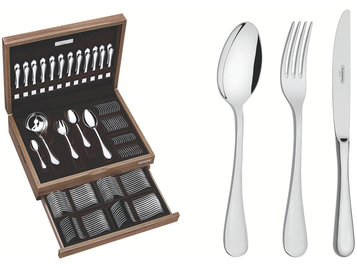 Faqueiro Tramontina Inox 101 Peças Classic com Estojo