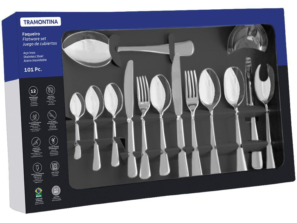 Faqueiro Tramontina Inox 101 Peças Zurique 66986030