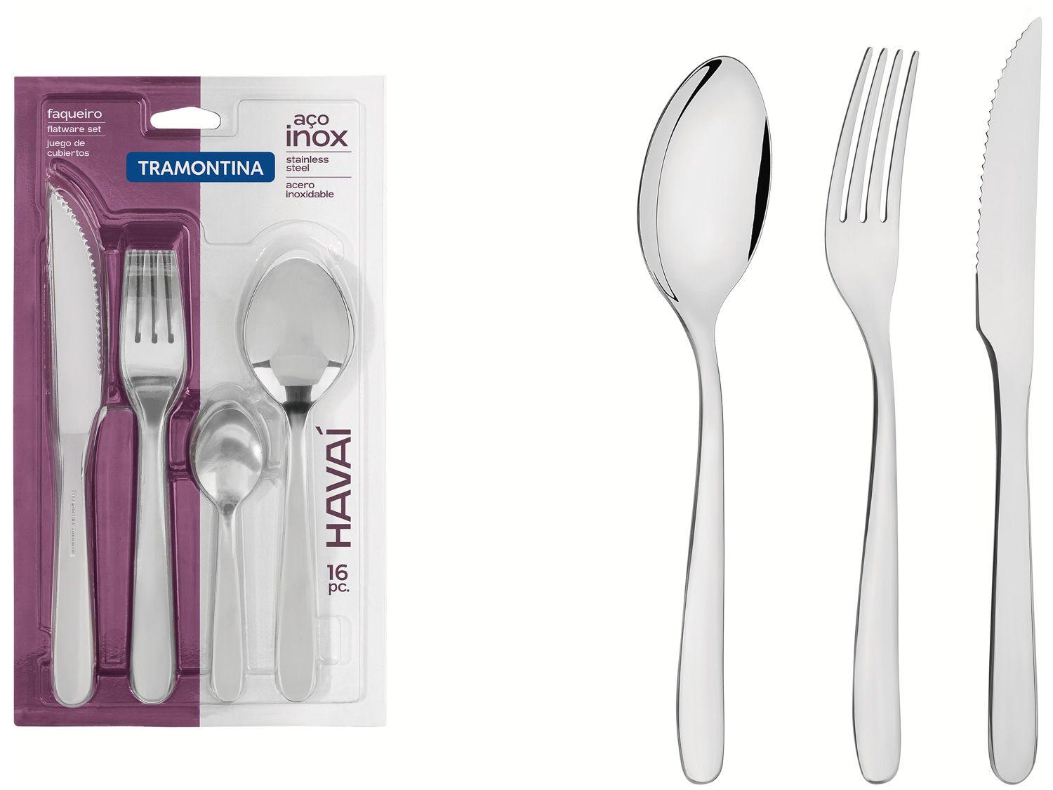 Faqueiro Tramontina Inox 16 Peças Havaí