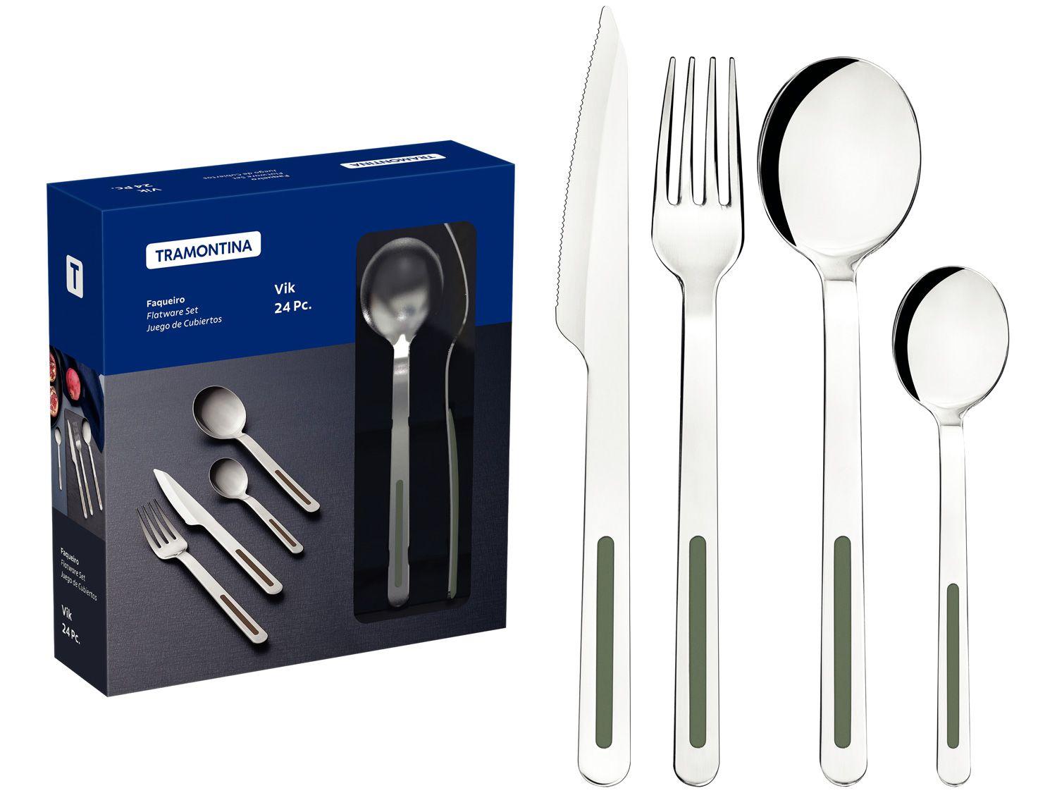 Inox e Verde - 24 Peças
