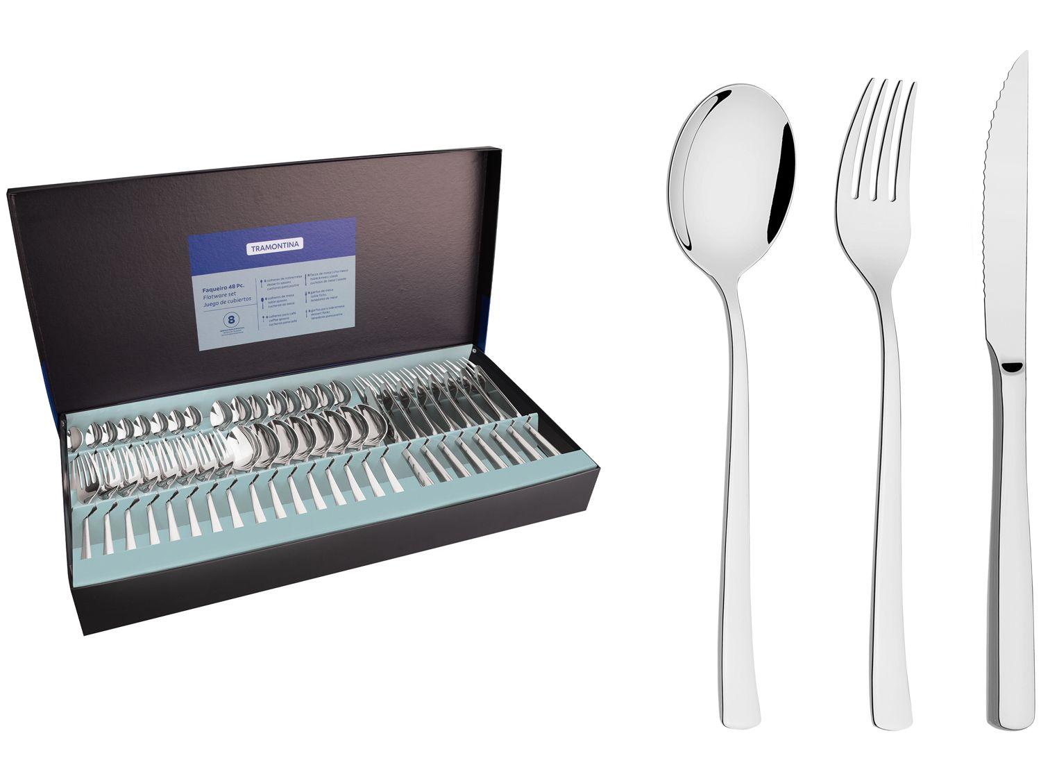 Faqueiro Tramontina Inox 48 Peças para Churrasco Berlin Brilho 66934144