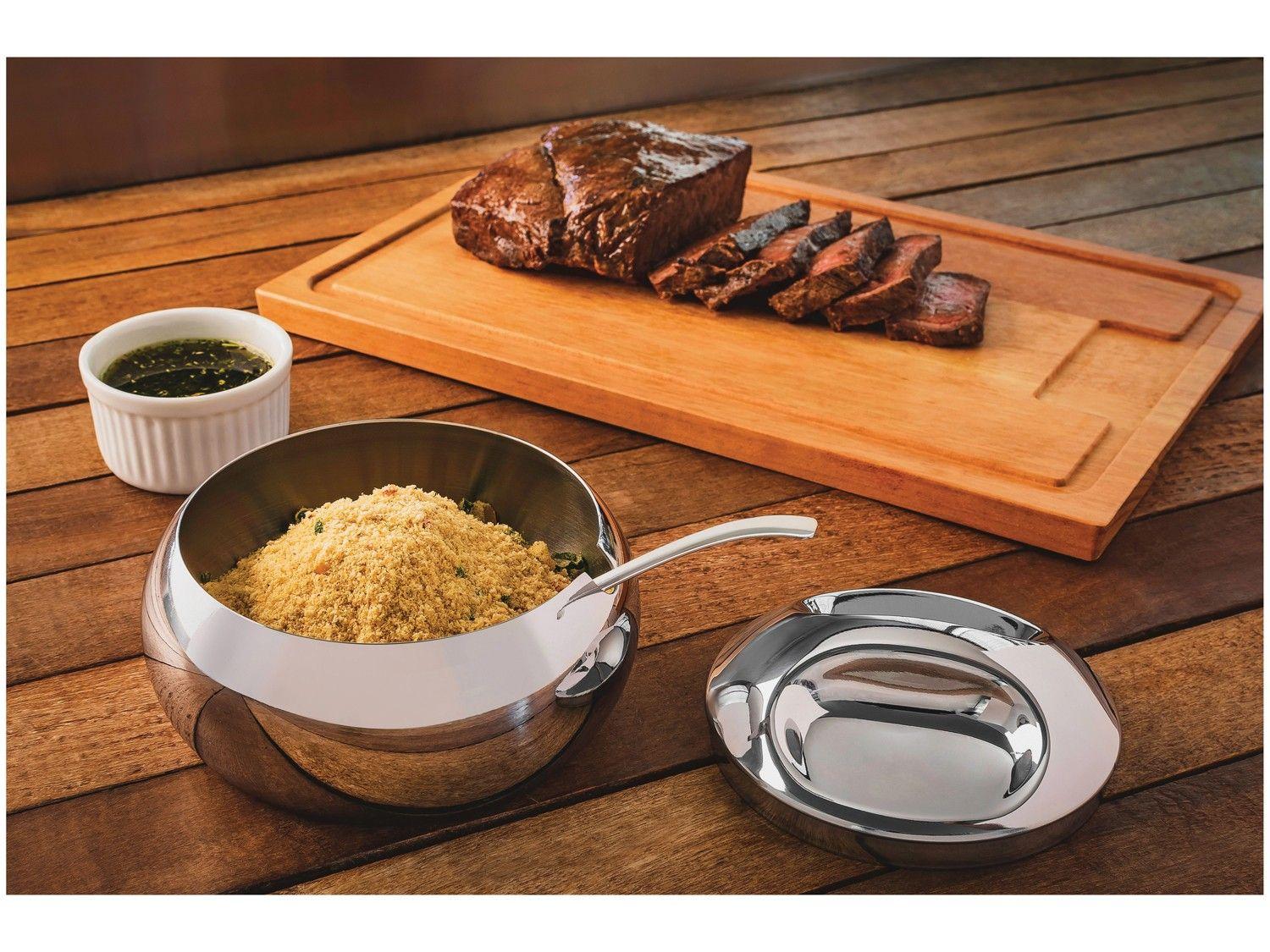 Farinheira Inox 1,1L Tramontina Service com Colher