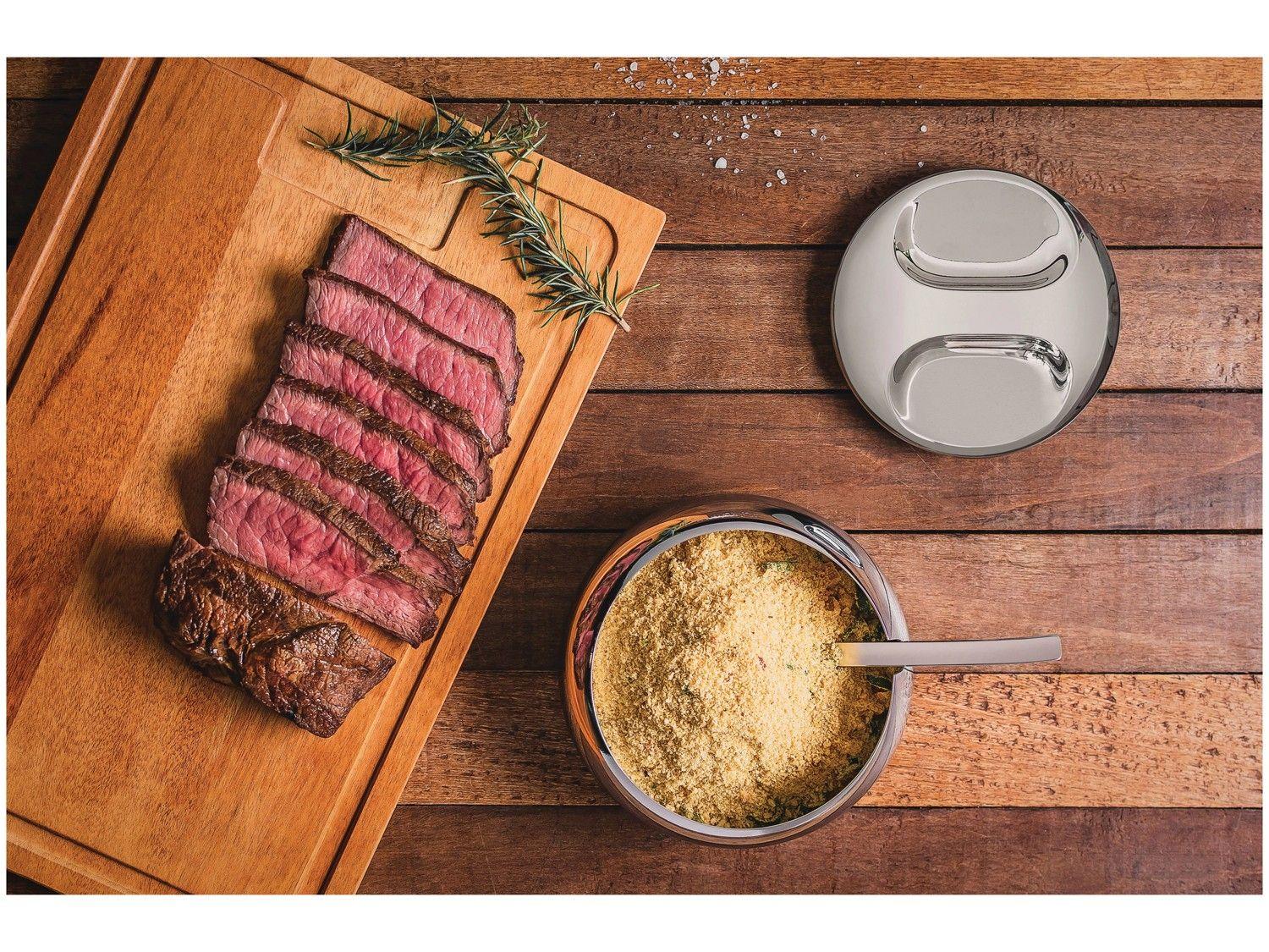 Farinheira Inox 1,1L Tramontina Service com Colher