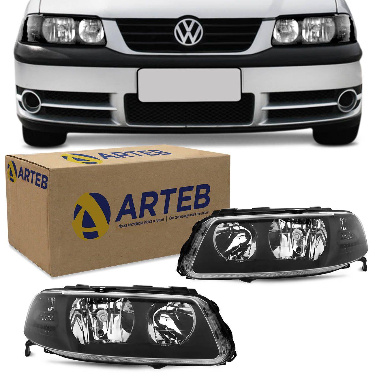 Farol Gol Parati Saveiro G3 2000 2001 2002 2003 2004 2005 Máscara Negra ...