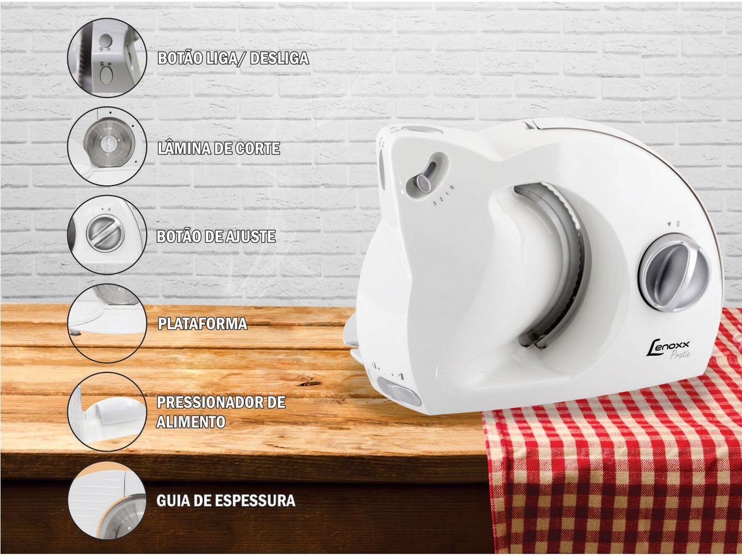Fatiador/Cortador de Frios Elétrico Lenoxx Pratic