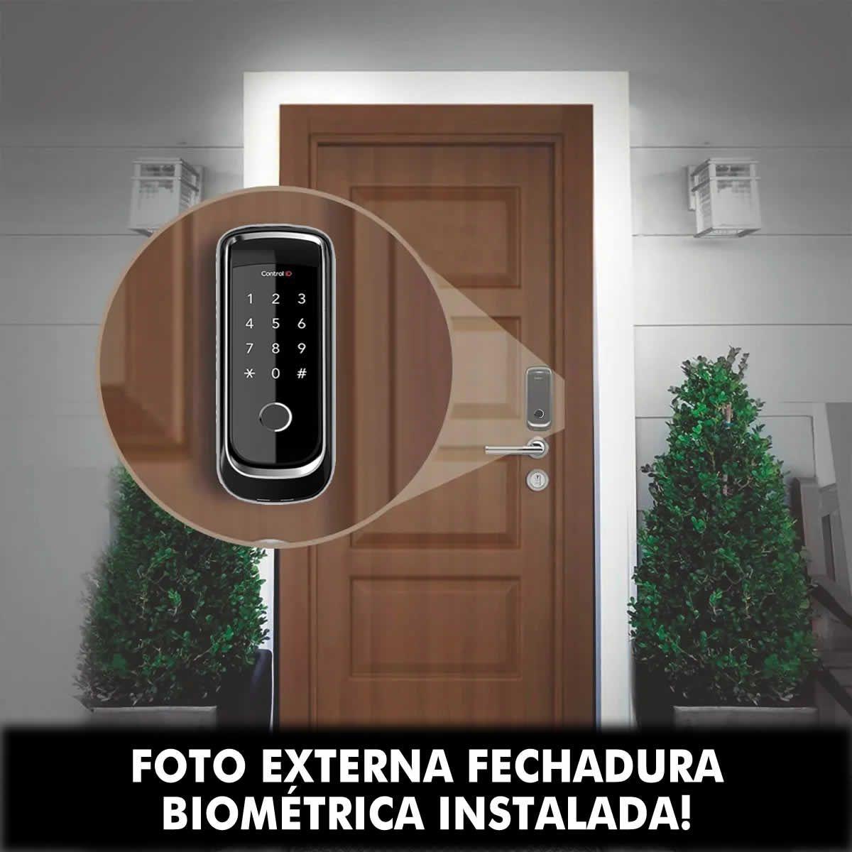 fechadura sobrepor portão digital eletronica porta madeira biometrica ...