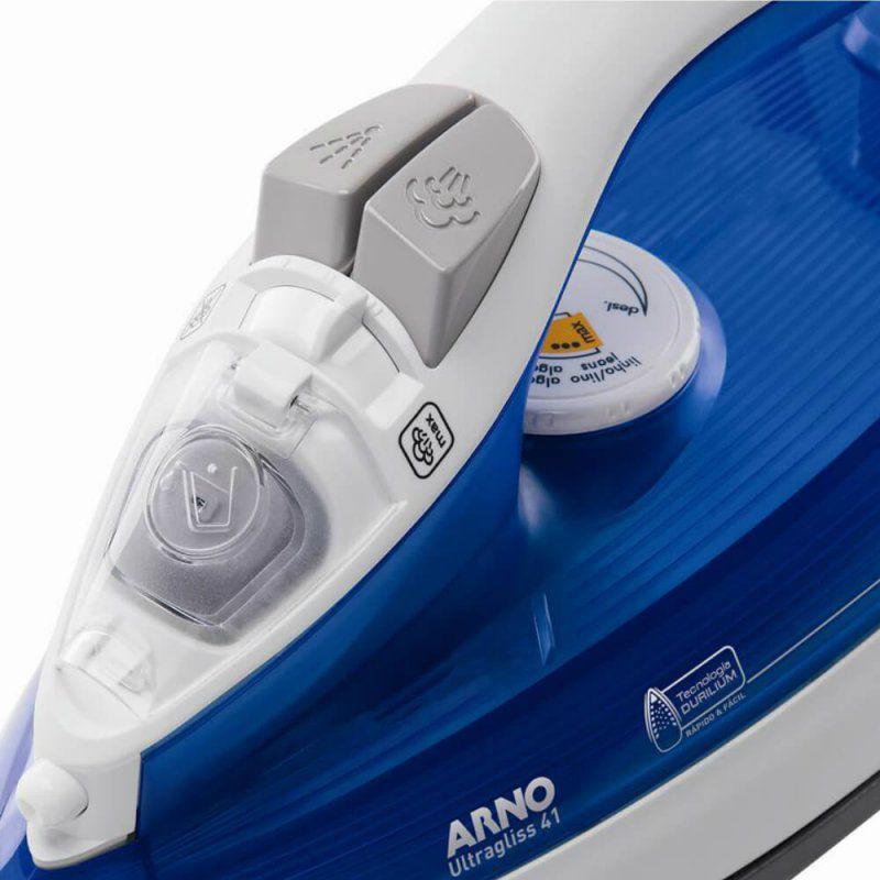 Ferro de Passar a Vapor Arno Ultragliss 41 127V Azul e Branco - Ferro a ...