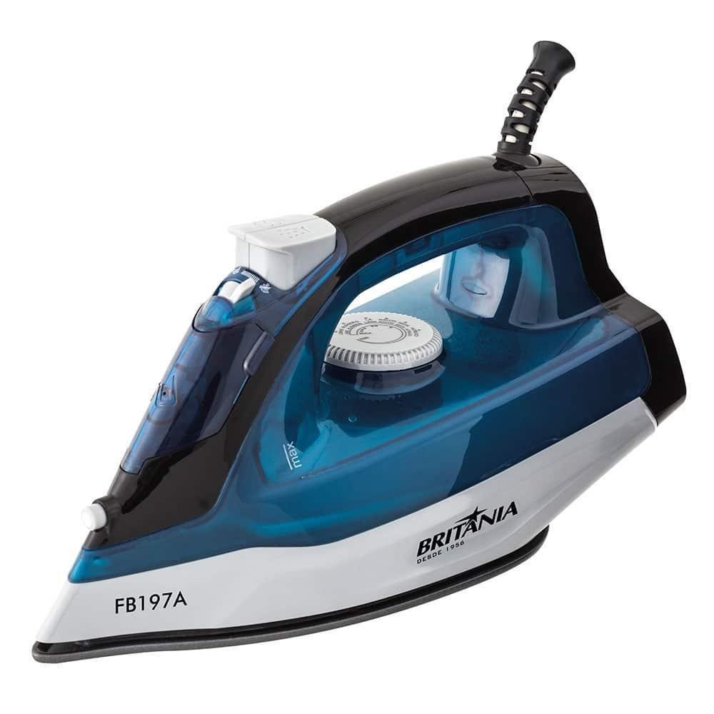 Ferro de Passar a Vapor Britânia FB197A, 1200W, Azul/Branco - 220V ...