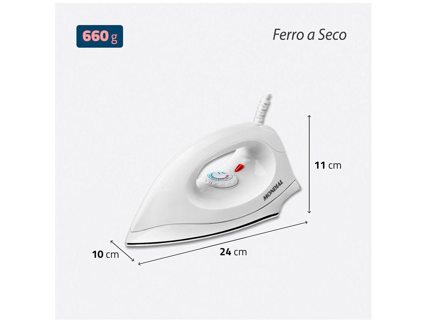 Ferro de Passar Roupa a Seco Mondial FSN-55-W