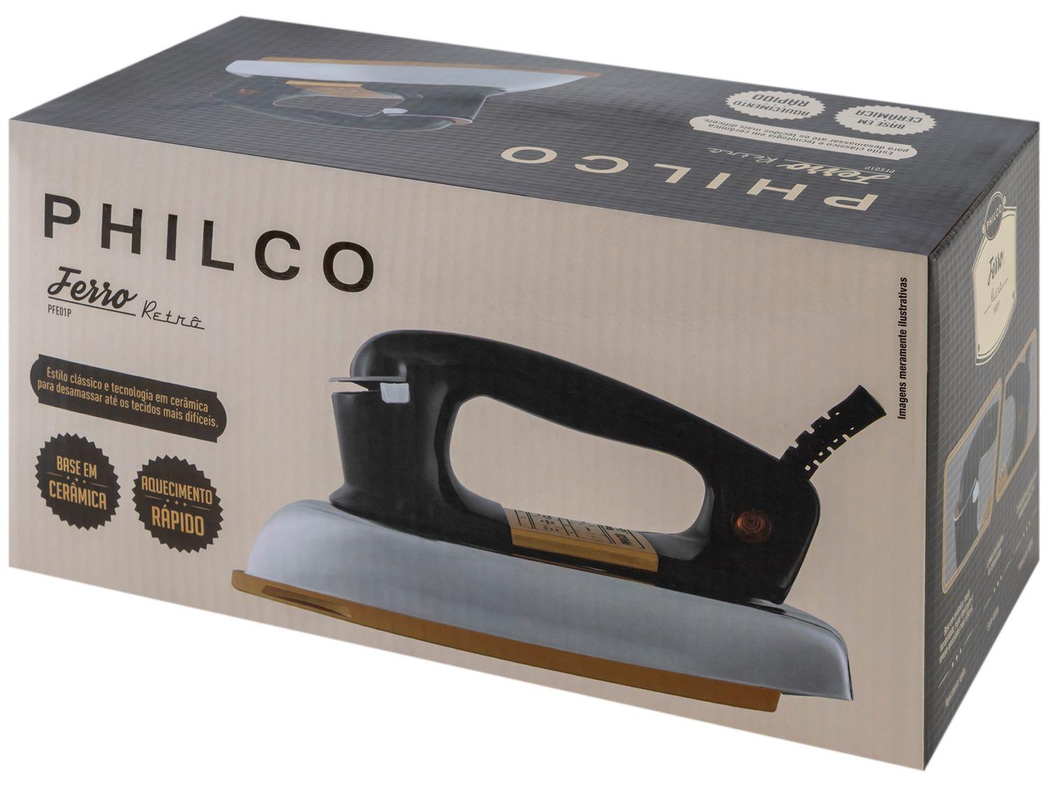 Ferro de Passar Roupa a Seco Philco Retrô PFE01P