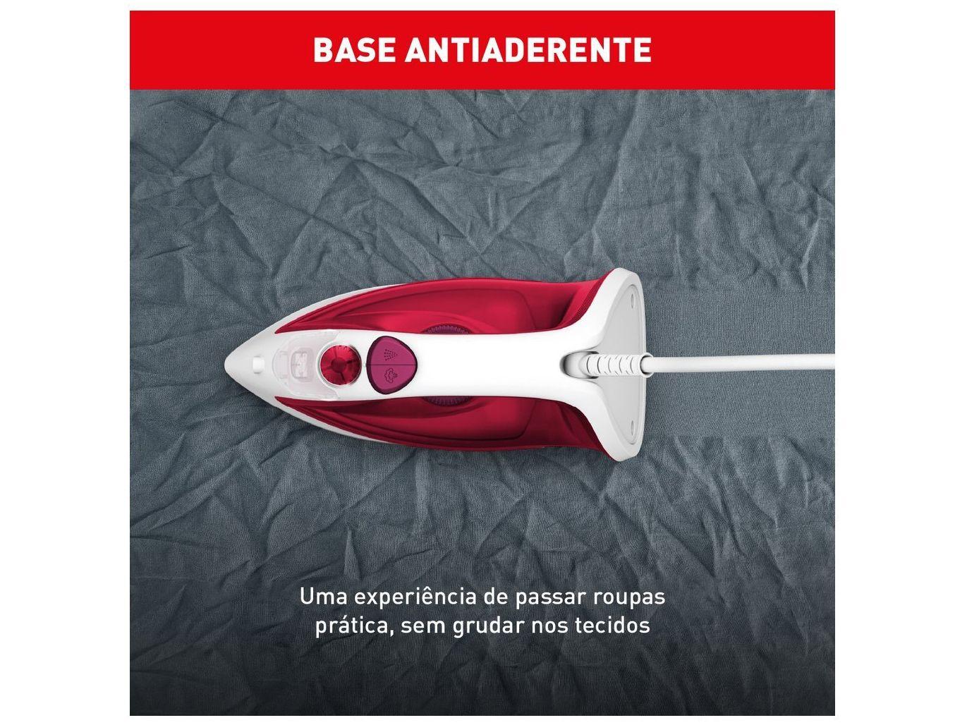 Ferro de Passar Roupa a Vapor Arno Essentialgliss Rosa e Branco