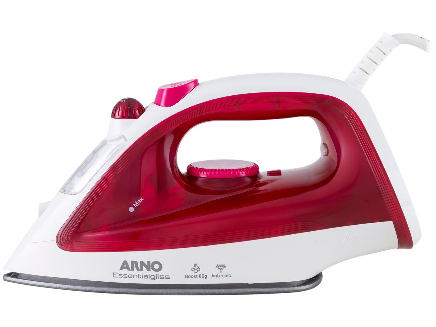 Ferro de Passar Roupa a Vapor Arno Essentialgliss Rosa e Branco