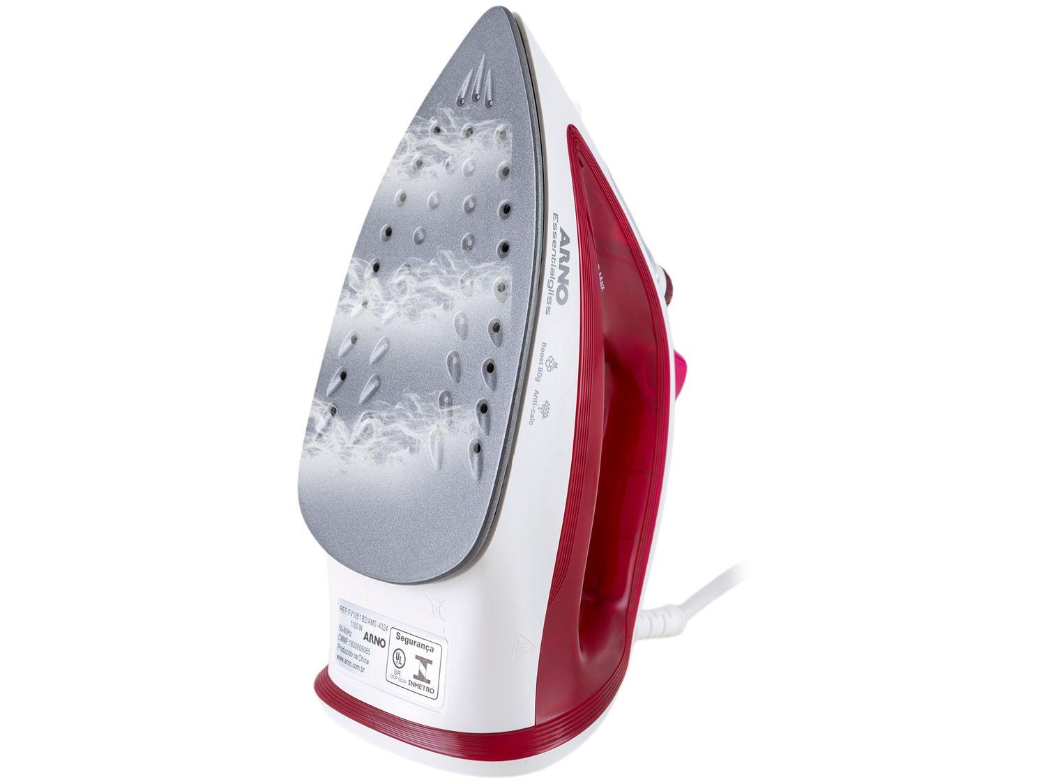 Ferro de Passar Roupa a Vapor Arno Essentialgliss Rosa e Branco