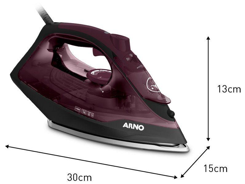 Ferro de Passar Roupa a Vapor Arno Ultragliss FMV Vinho e Preto