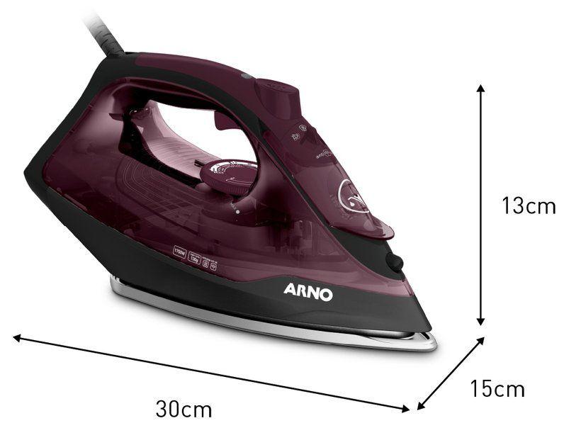 Ferro de Passar Roupa a Vapor Arno Ultragliss FMV Vinho e Preto