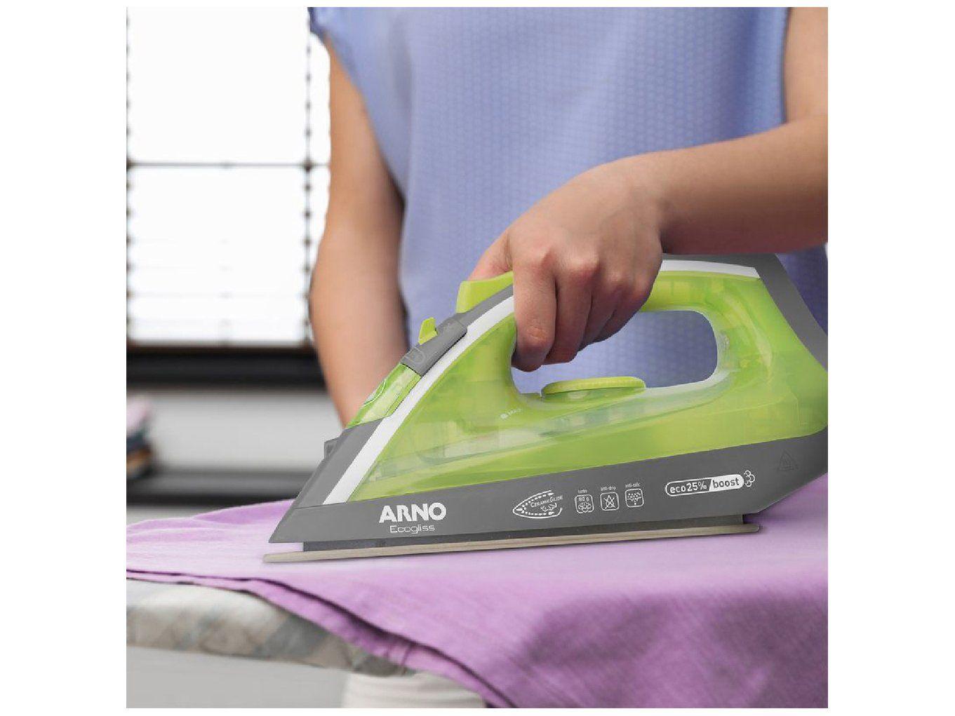 Ferro de Passar Roupa a Vapor e a Seco Arno Ecogliss FEC1 Verde