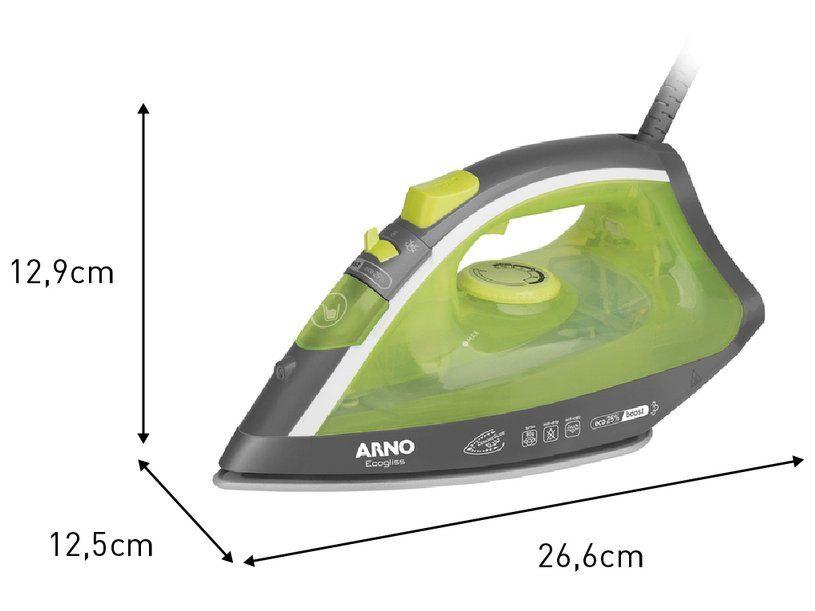 Ferro de Passar Roupa a Vapor e a Seco Arno Ecogliss FEC1 Verde