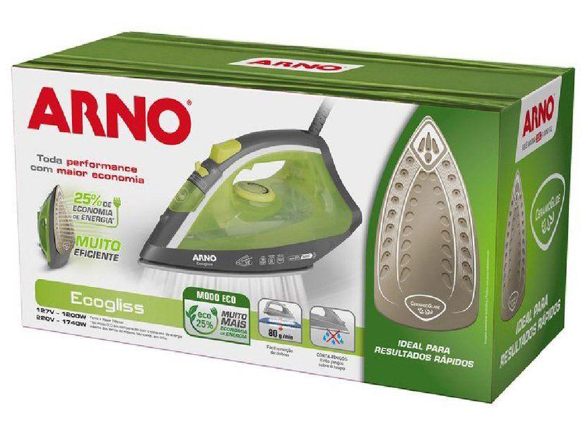 Ferro de Passar Roupa a Vapor e a Seco Arno Ecogliss FEC1 Verde