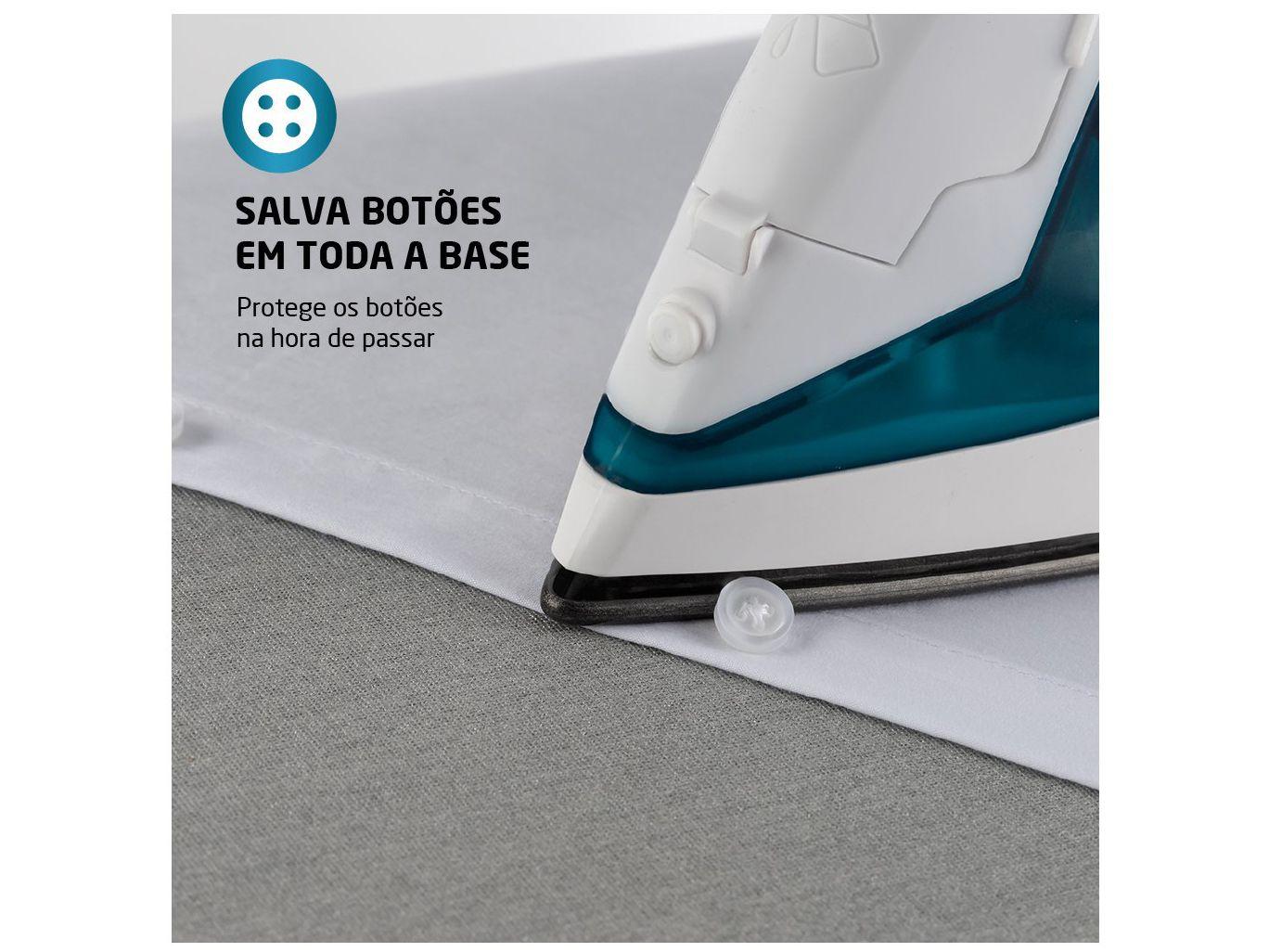 Ferro de Passar Roupa a Vapor e a Seco Mondial F-32 Azul e Branco